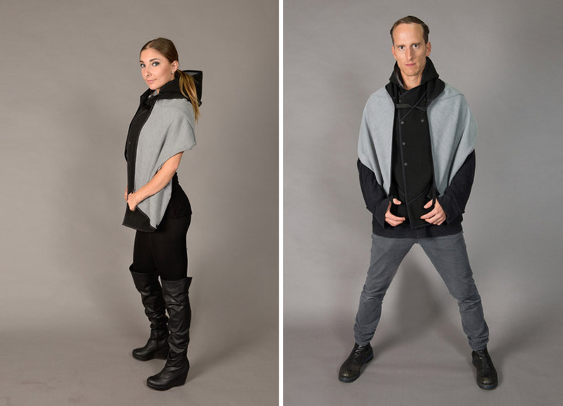 mavari cloak by juan carlos viso transforms into a backpack and wetsuit