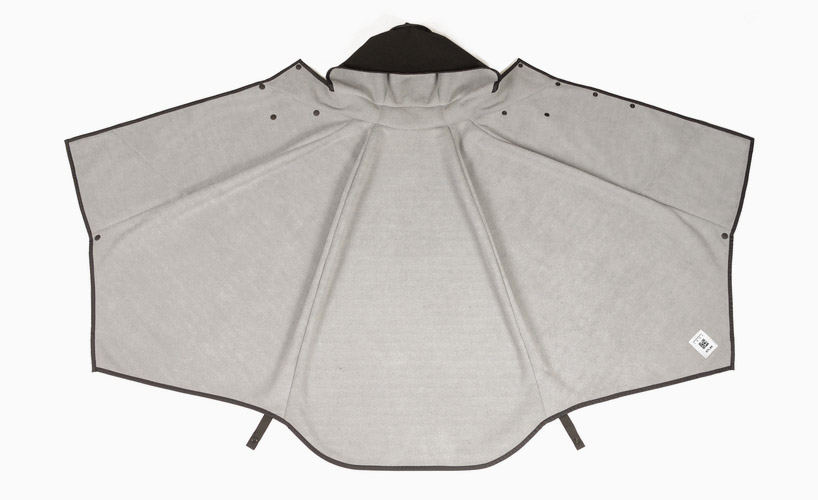 mavari cloak by juan carlos viso transforms into a backpack and wetsuit
