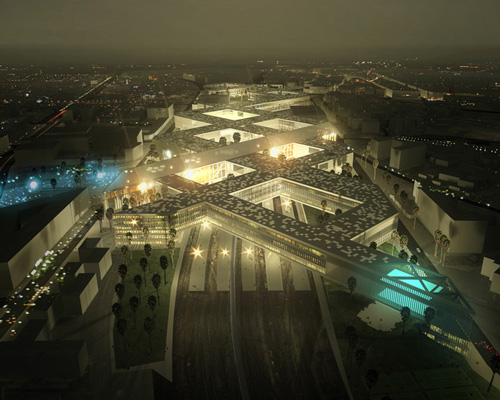 mecanoo elevates intertwined bridges for moroccan station proposal