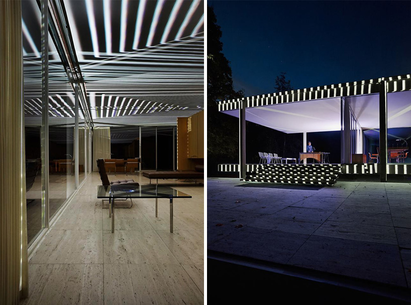 mies van der rohe's farnsworth house projection mapping luftwerk insite