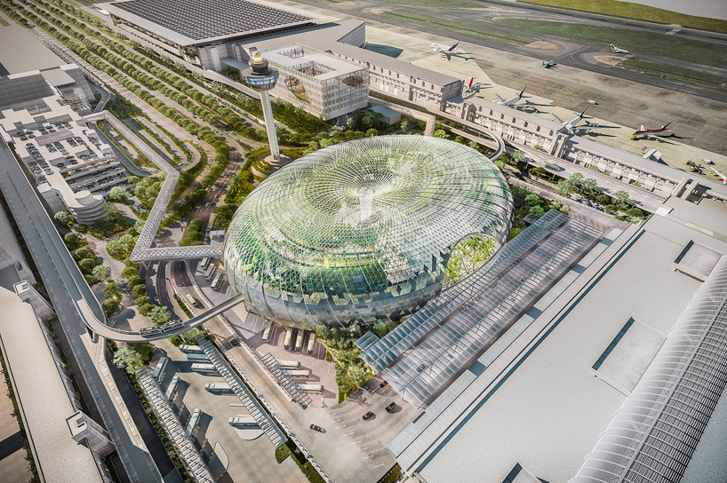 moshe safdie project jewel airport expansion singapore designboom