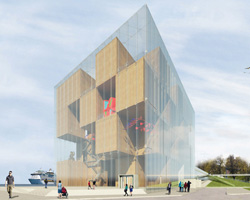 guggenheim helsinki design entry by O1A proposes movable museum walls