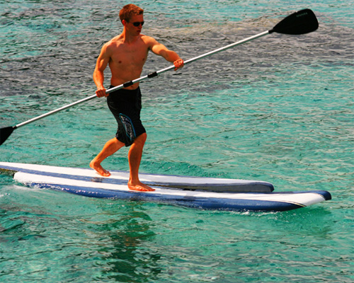 carbon fiber split peleboard propelled by striding motion