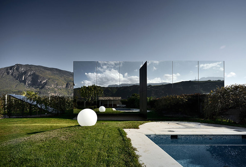 mirror houses by peter pichler reflect the mountains of