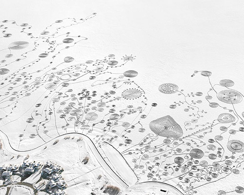 sonja hinrichsen spirals snow drawings in the colorado landscape