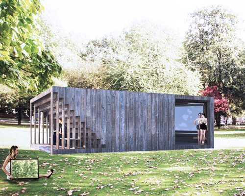 sukunfuku studio proposes periscope pavilion for london park