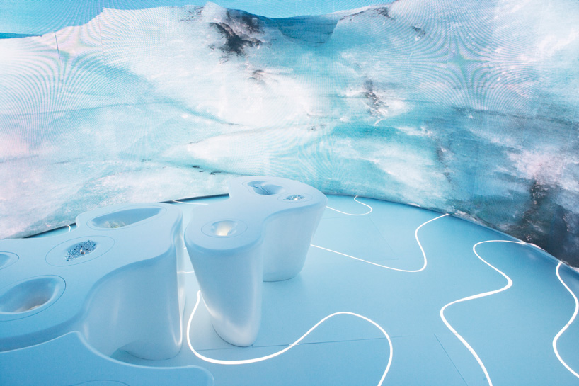 jeanne gang creates glacial environment for swarovski at design miami/