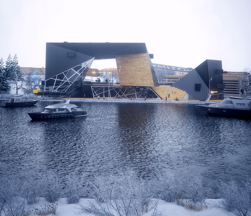 urban office architecture proposes the faceted helsinki guggenheim museum proposal