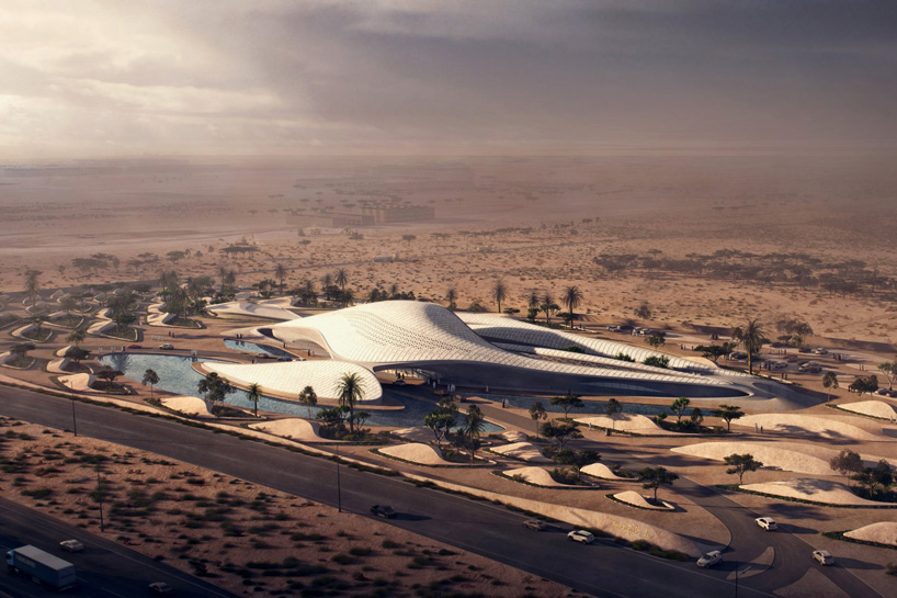 zaha hadid bee’ah headquarters sharjah uae designboom