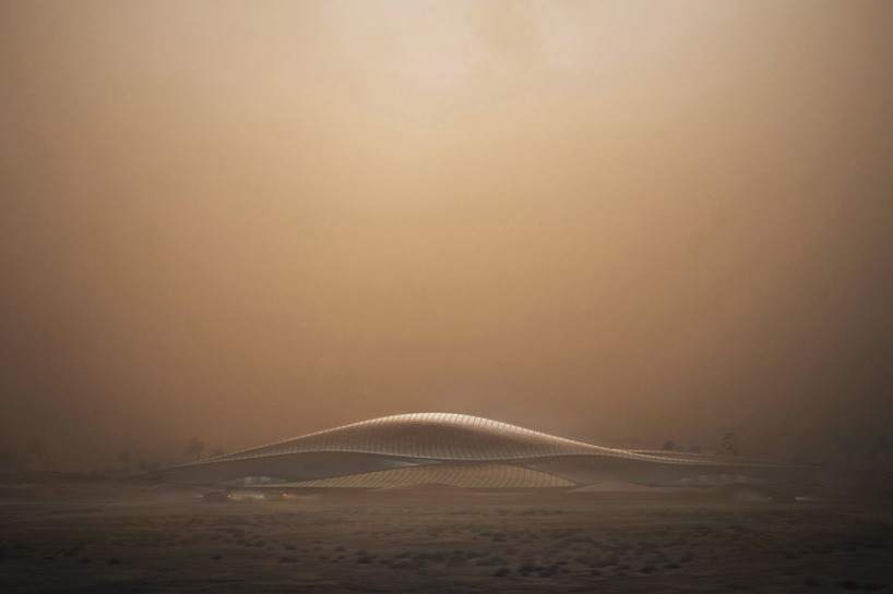 zaha hadid bee’ah headquarters sharjah uae designboom
