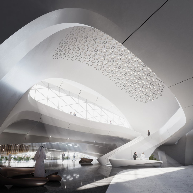 zaha hadid bee’ah headquarters sharjah uae designboom