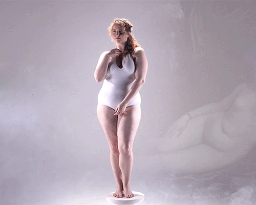 models show off 3,000 years of women's ideal body type