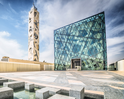 HOK clads community mosque in saudi arabia with perforated patterning