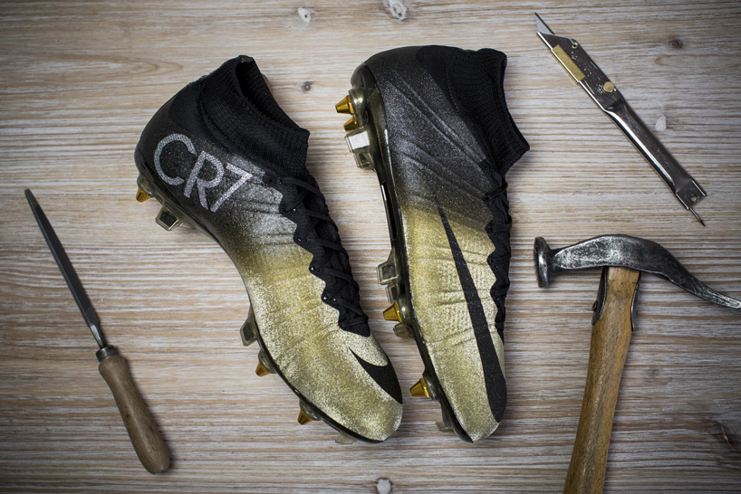 cr7 gold boots