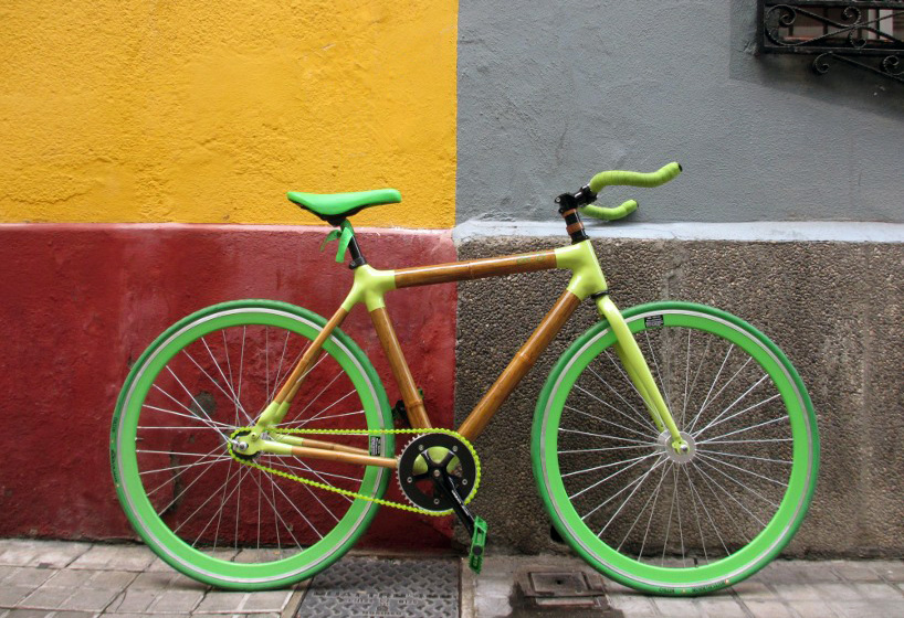 three bamboo and carbon fiber bicycles form customizable range