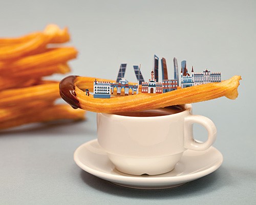 mini metropolises made of food comprise brunch city series