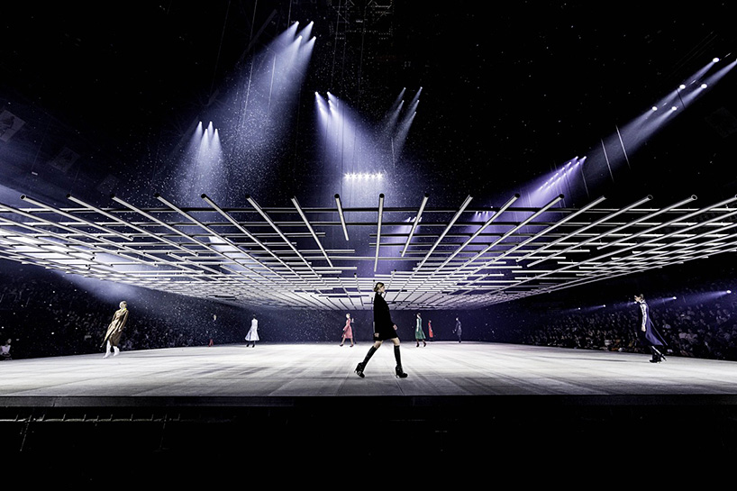 bureau betak builds blade runner-style grid for esprit dior tokyo show