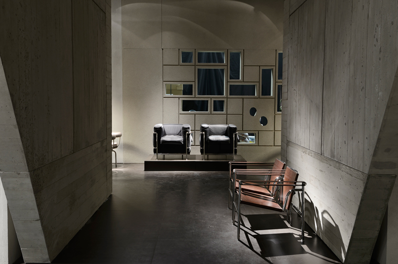 cassina stand at imm cologne cites modern architecture of le corbusier