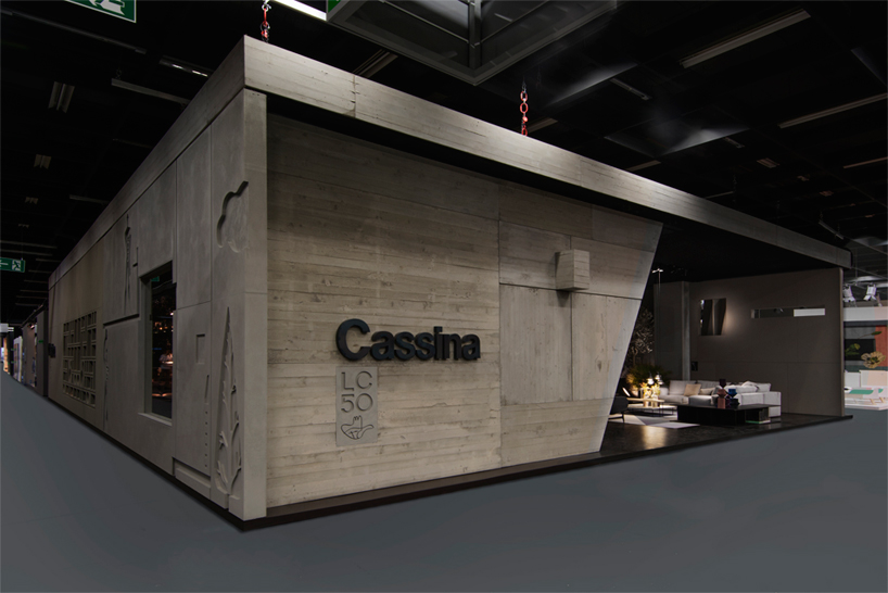 cassina stand at imm cologne cites modern architecture of le corbusier