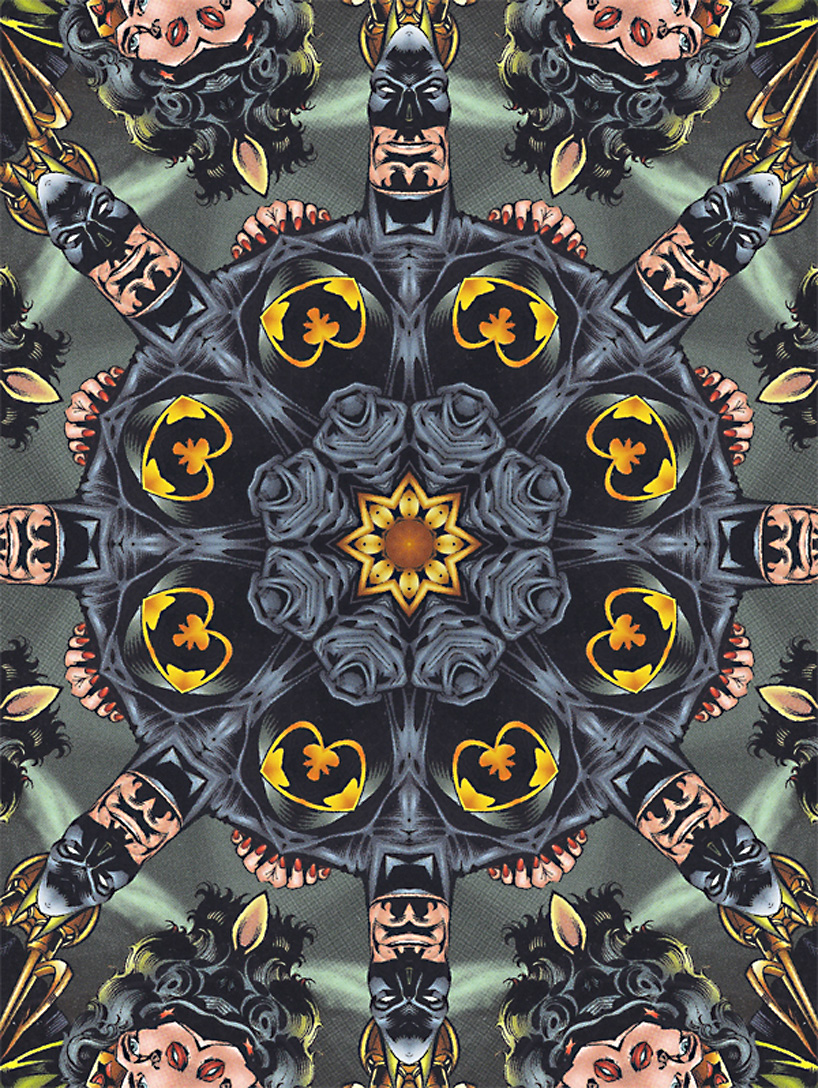 eduard horn turns comic book characters into kaleidoscopic compositions