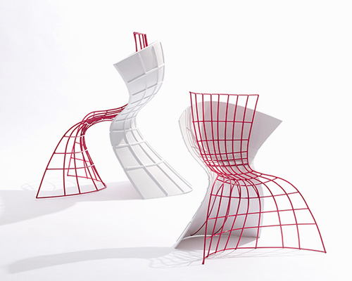 eva chou architecturally engineers warped surfaces for R shell chair