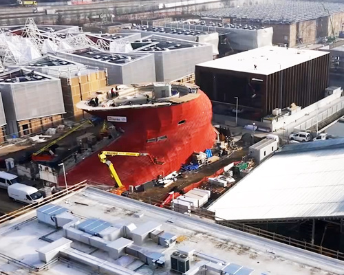 piloted drone captures rapid progress at milan's 2015 expo site
