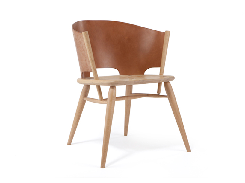 gareth neal's handcrafted leather, straw + wood chairs at maison&objet