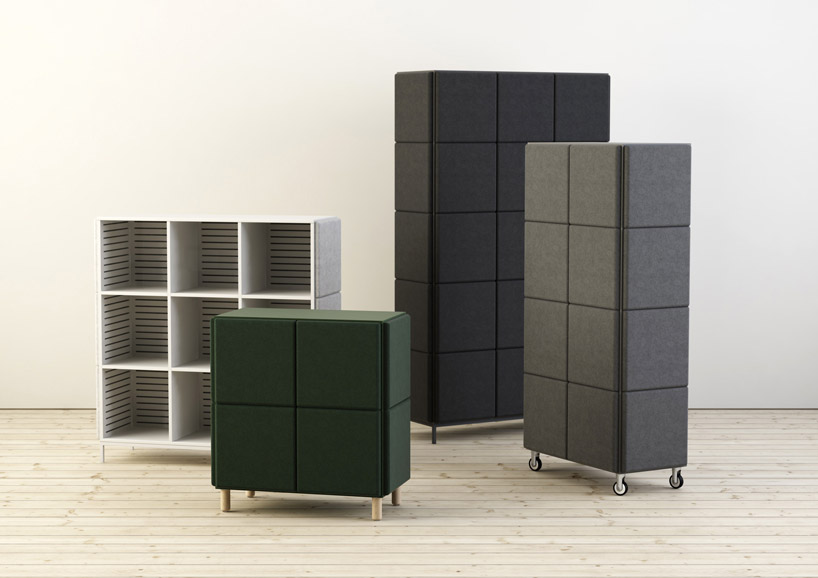 glimakra's sabine furniture system features integrated sound attenuation