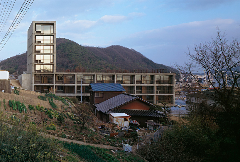 mount fuji architects studio stacks shipbuilders' residences in japan