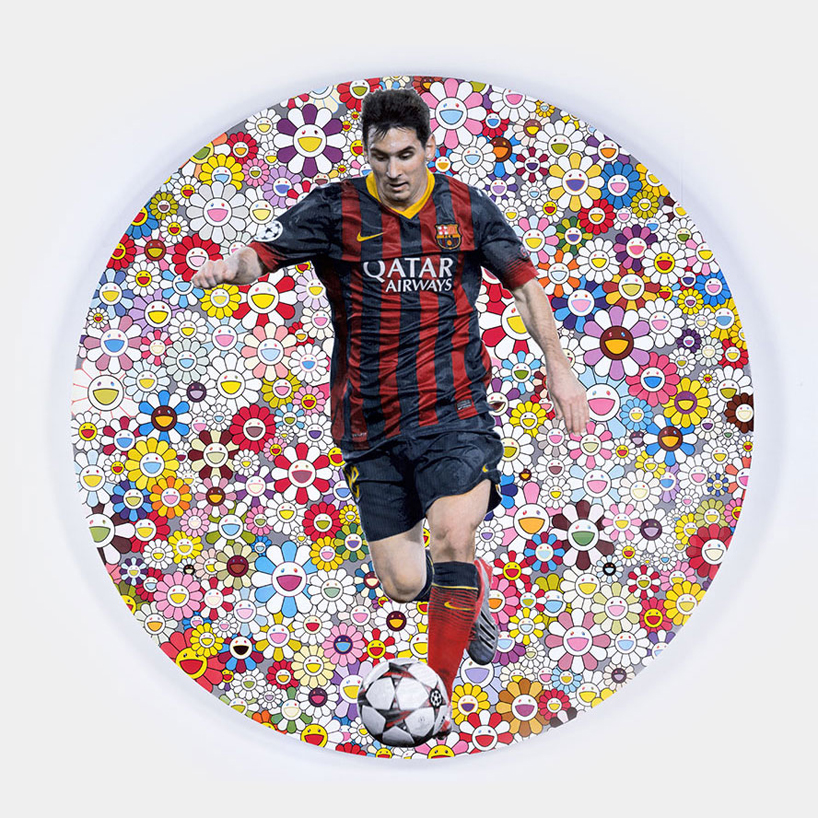 takashi murakami, damien hirst + lionel messi for UNICEF's 1in11 charity campaign
