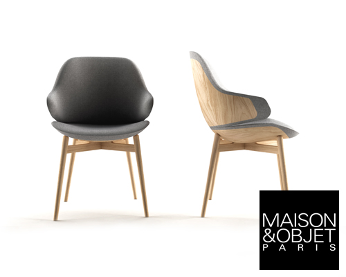 noé duchaufour lawrance designs rounded shell ciel! chair for TABISSO