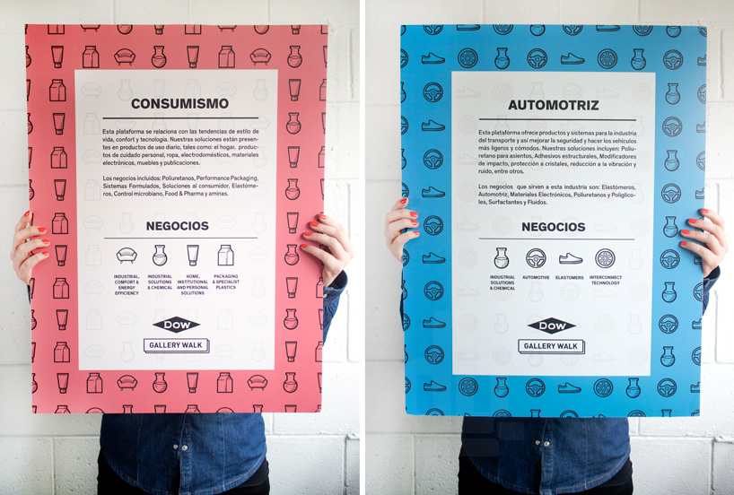 pentagono dow chemical gallery walk designboom