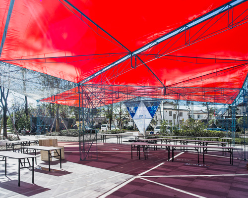 people's architecture office develops modular tangram canopy