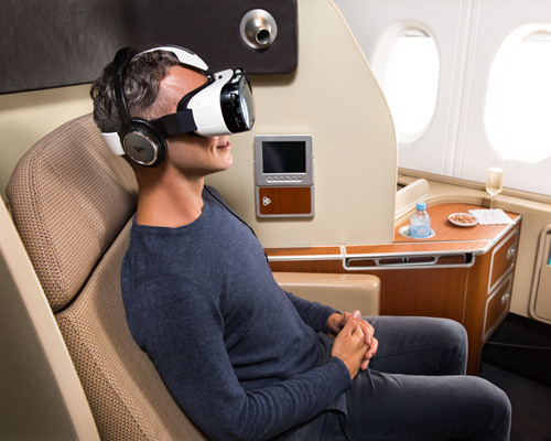 qantas and samsung offer virtual reality experience to airline clients