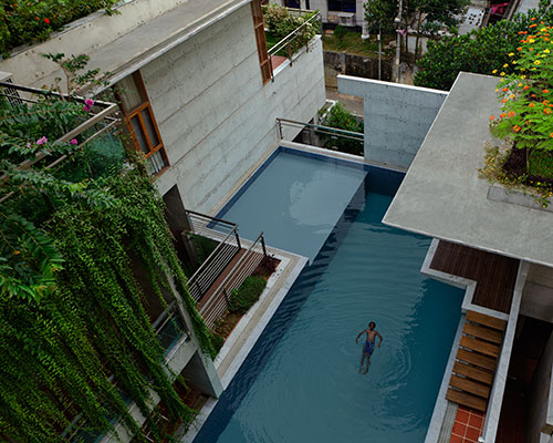 shatotto constructs mamun residence, a private concrete oasis