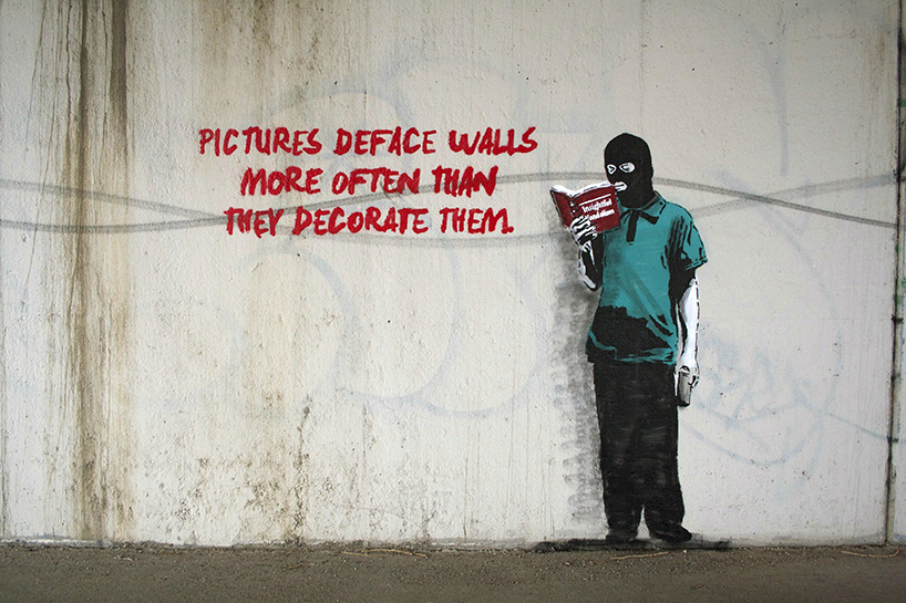 street art stencils show social media culture through graffiti