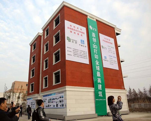 chinese-based winsun 3D prints six-story apartment & mansion buildings