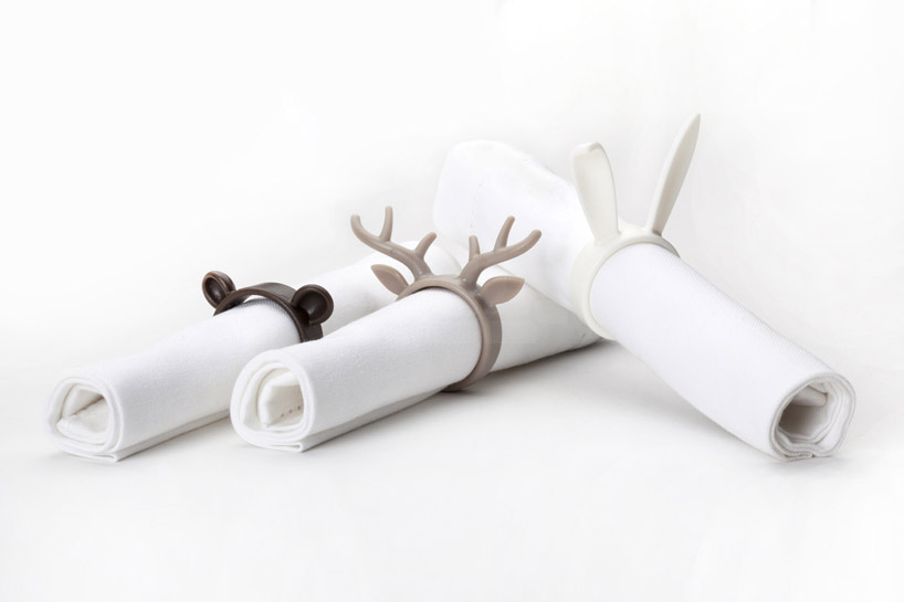 wishlist napkin zoo animal ears dining room table designboom