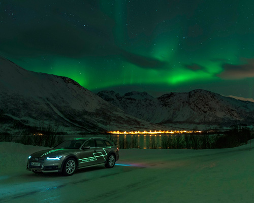 hunting for the northern lights with AUDI matrix LED technology
