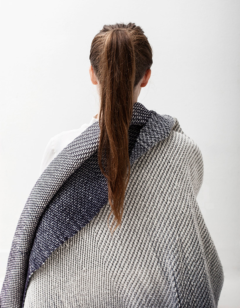 anouk van der laan winter in holland gradients wool cotton designboom