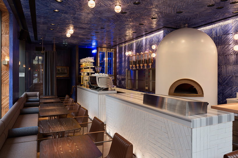 autoban clads london's babaji restaurant with handmade ceramic tiles