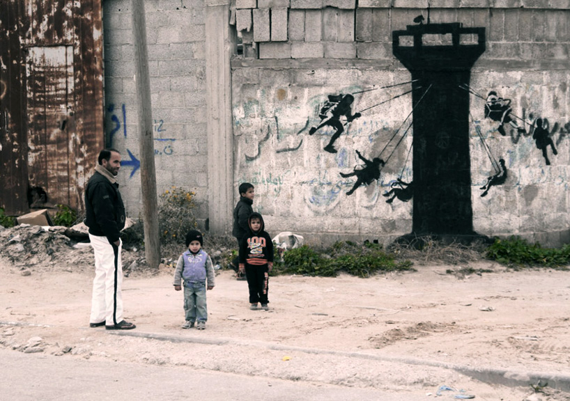banksy gaza latest street interventions