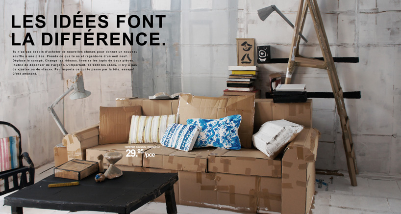 benedetto bufalino IKEA catalog out of cardboard