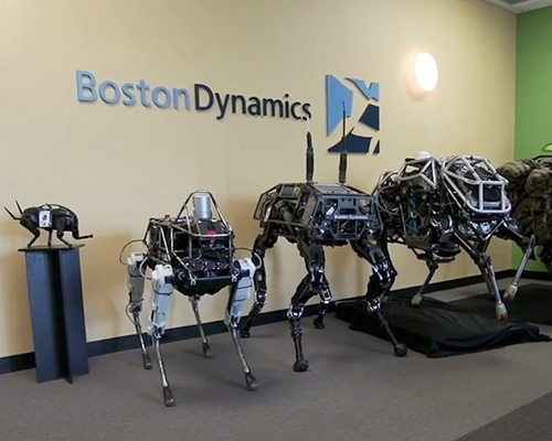four-legged boston dynamics spot robot maneuvers like an animal