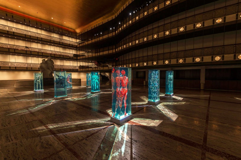 dustin yellin infills lincoln center with glass dancers for the NYC ballet