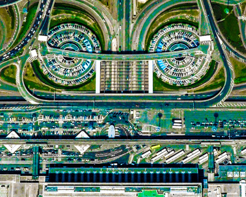 federico winer captures hypnotizing aerial views of architecture + urban landscapes