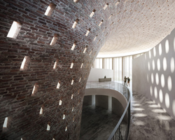 luca poian forms proposal for UNESCO bamiyan cultural center competition