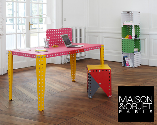 MECCANO metal modules offer evolving furniture elements for the home 