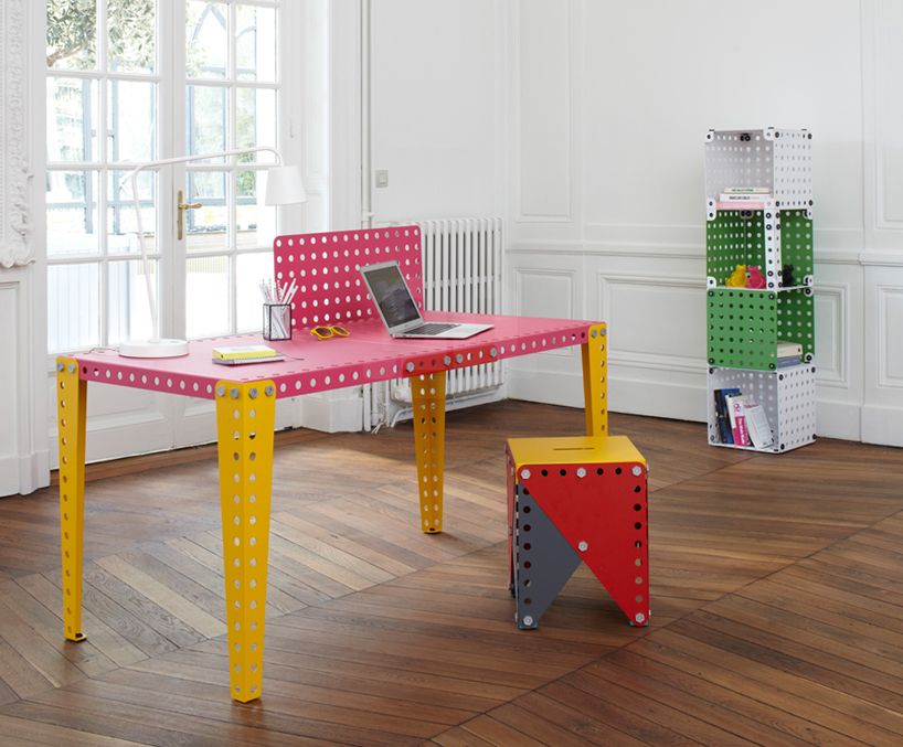 MECCANO metal modules offer evolving furniture elements for the home