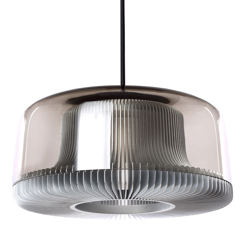 die-cast + extruded aluminium define michael young's otto stool and dub pendants for EOQ